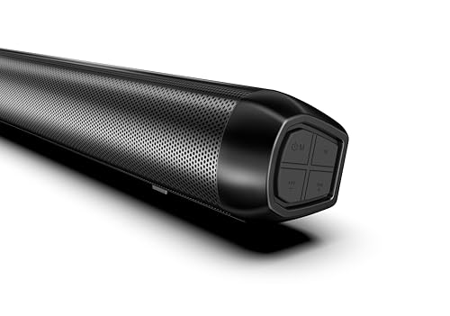 Image of SAL SB10, Soundbar with Wired Subwoofer, 160W Output, 2.1 Channel, Bluetooth v5.0, Supports HDMI ARC, AUX, USB, Optical Input, Digital Amplifier with DSP, LED Display, Remote Control (Black)
