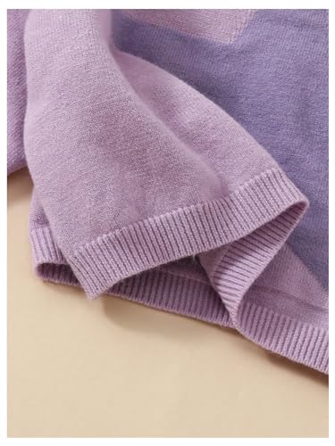 Floerns Girl's Long Sleeve Star Print Hoodie Pullovers Drop Shoulder Cropped Sweaters3