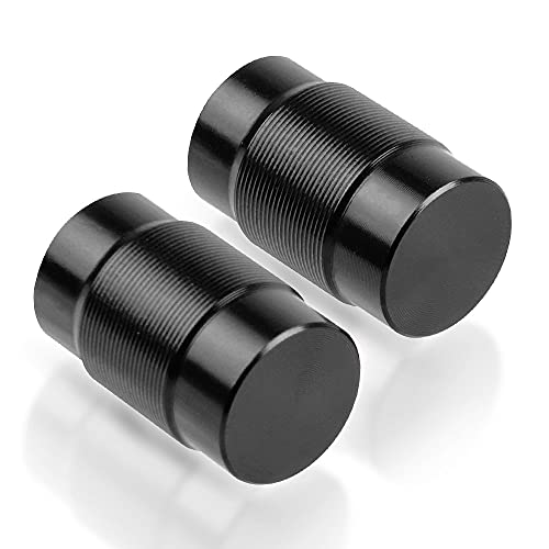 Universel Couvercle de la Tige de Valve de Pneu Bouchons en Aluminium Roue de Voiture Bouchon de Valve de Pression d'air Shell Coquille Pare-poussière-Noir Cover