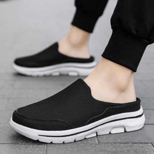 Image of Slip On Mules & Clogs for Womens Mens Light Open Back Shoes Comfort Walking Shoes Breathable Slippers Closed Toe Slides