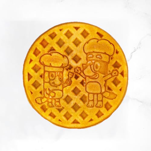 Image of Uncanny Brands Bluey Waffle Maker - Non-Stick Round Waffle Iron - Easy to Use and Clean