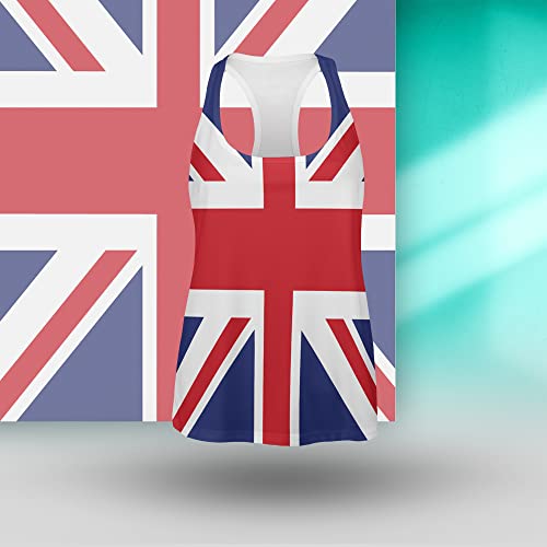 British Flag Union Jack All Over Womens Work Out Tank Top Multi Md #TOP4