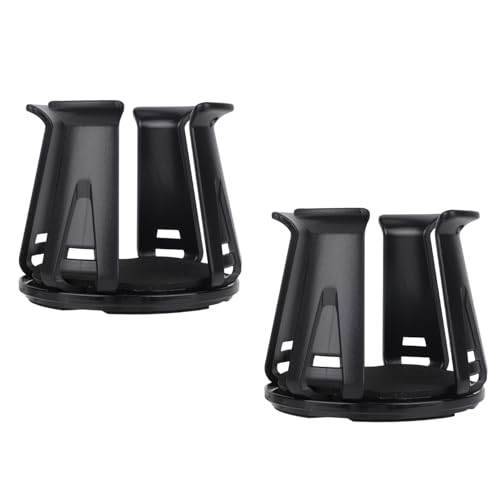 Portavasos adhesivo para carro 2 piezas negro miniatura 1
