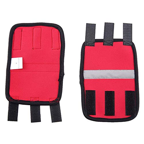 Image of 1 Pair Reflective Tape Elbow Protectors, Dog Front Leg Braces Pet Knee Pads Dog Elbow Protector Help with Injuries Sprains and Loss of Stability Caused by Arthritis(L, Red)