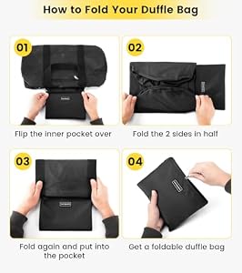 Vorspack 20 Inches Foldable Gym Bag, Lightweight Duffel Bag for Men Women — photo 5 of 6