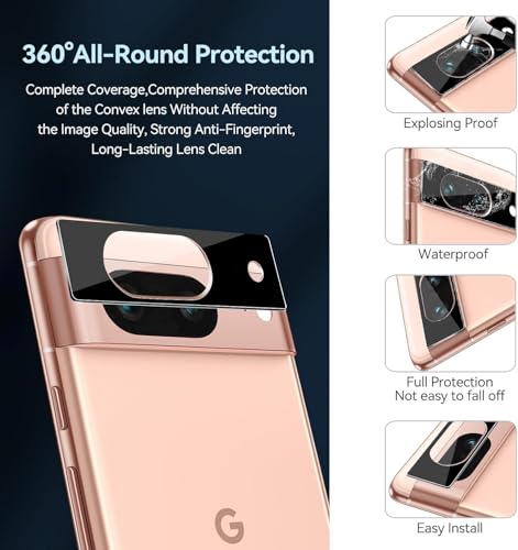 Image of Xmon Back Camera Lens Protector for Google Pixel 8A (1 Pack) Premium Camera Glass Protector Guard, Anti-Scratch, Ultra-Clear, Easy Installation