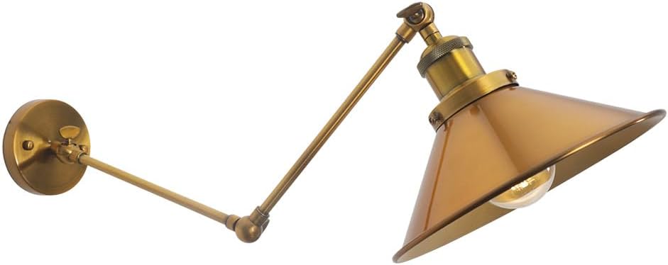 Wall Sconce, Wall Lamp with Swing Arm, Bronze Mid Century Vintage Wall Light for Kitchen, Bedrooom, Living Room, Hallway, Stairway