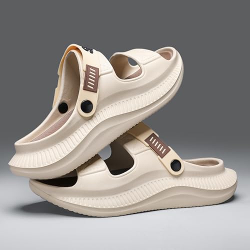 Cloud Slides for Men Ultra - Soft Recovery Slides Thick Sole Open Toe Pillow Shower Shoes for Indoor and Outdoor Use (Green,8)4