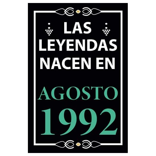 Las leyendas nacen en Agosto 1992: Regalo de cumpleaños perfecto para hombre y mujer de 29 años I Cita positiva , humor I Cuaderno , diario , libro de ... I Idea original para el 29 cumpleaños