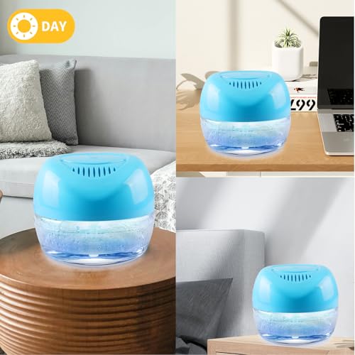 Image of Purifier Air Washer, Air Fresher Aroma Diffuser Odor for Smokers, Dust, Mold, Home and Pets, Air Cleaner with Night Light, Super Quiet and Safety (Blue)