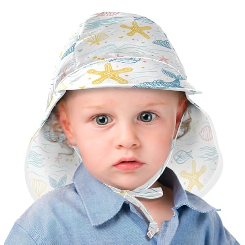 Toddler Boy Girl Sunhat Boy Water Hats Girl Sun Protection Large Brim Traveling Camping Hat Sea Color Pencil2