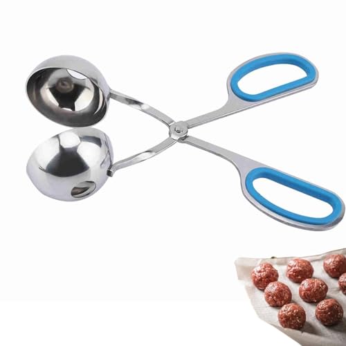 Paletta per polpette grande, pinza per polpette, macchina per pop per dolci, melone, paletta per biscotti in acciaio inossidabile(Blu)