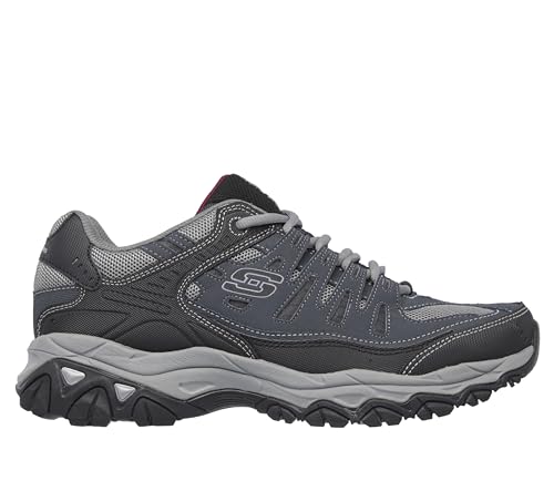 Image of Skechers Men's Afterburn M. Fit Fashion Sneakers - Leather Upper, Memory Foam Insole, Rubber Outsole