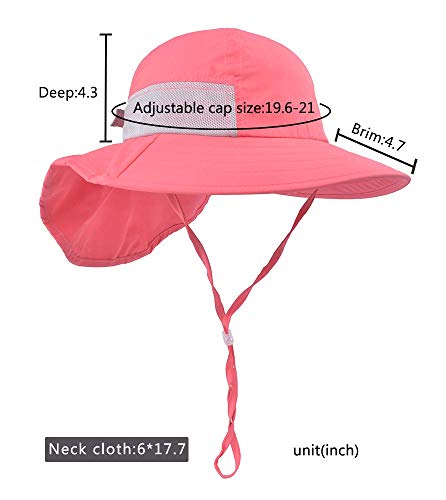 Lenikis 4574-C3 Kid Beach Hat Infant Sun Hat Kids Play Hat Outdoor Activities Baby Girl'S Hats Coral Pink thumb #5