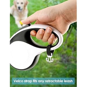   2-Pack-Used-Dog-Poop-Bag-Holder-for-Leash-Metal-Waste-Bag-Carrier-with-Carabiner-Clip-and-Hook-and-loop-Fastener-Suitable-for-Any-Leash-Conventional-Retractable
