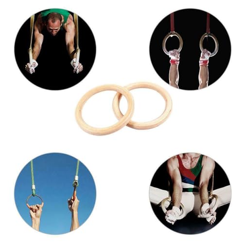 Anillas de Gimnasia de Madera para Fitness miniatura 4