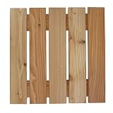 Piastrella per terrazza Premium Piastrella in Legno di larice 50x50x4cm, 10 Pezzi