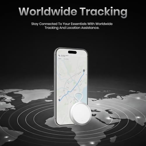 Image of CASEGEAR Atlas Smart Tag | Compatible with Apple Find My & Google Find Hub Bluetooth Tracker | Suitable for Keys, Wallet, Luggage, Bags & Pets | Left Behind Alert | Item Finder | White