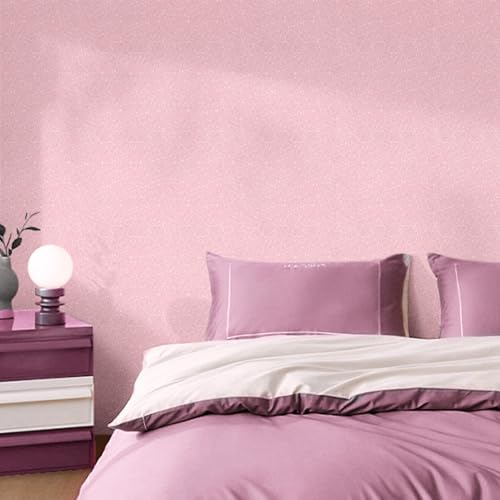 Image of 16 inch X 118 inch Pink Wallpaper Embossed Self Adhesive Peel and Stick Removable Home Decorative Vinyl Film Cabinet Furniture Countertop Solid Color Shelf Paper Silk