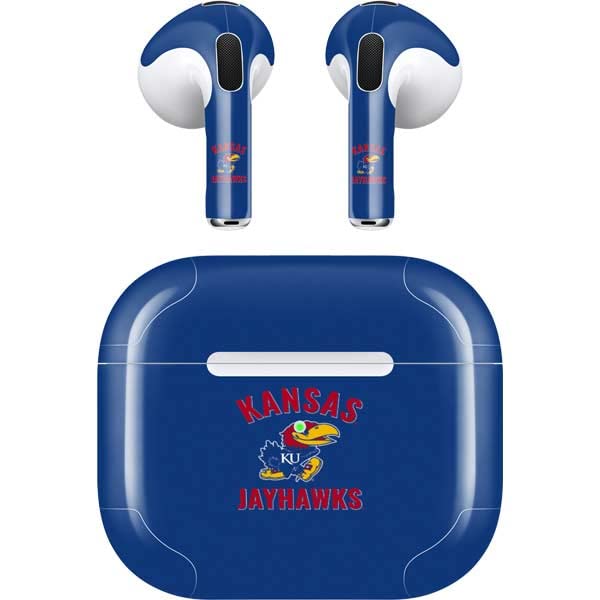Skinit Decal Audio Skin Compatible with Apple AirPods (3rd Gen, 2021) - Officially Licensed Kansas Jayhawks Mascot Design