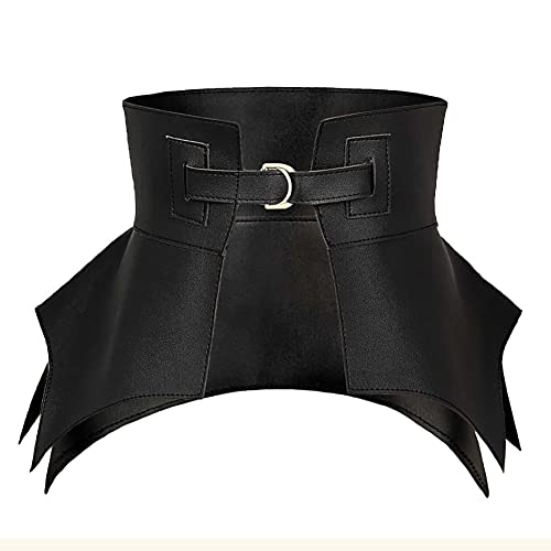 Irregular Pu Leather Long Wide Belt Punk Style Women Costume Waist Belt Waistband Corset Belts
