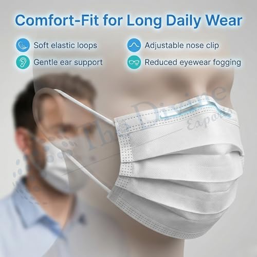 Image of Surgical Mask for Men & Women | Certified by ISO & CE to Protect Mouth Droplets, Dust and Pollution Combo