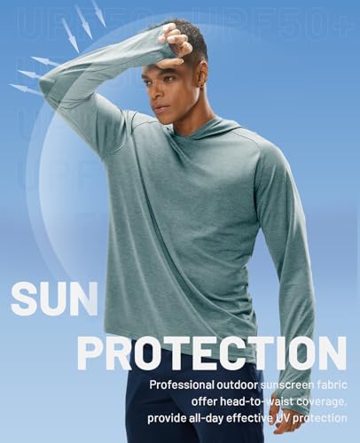 Mier 20500218-305 Men'S Long Sleeve Hiking Shirts Upf 50+ Sun Protection Fishing Hoodie Spf Uv Running Workout Hooded T-Shirt thumb #1