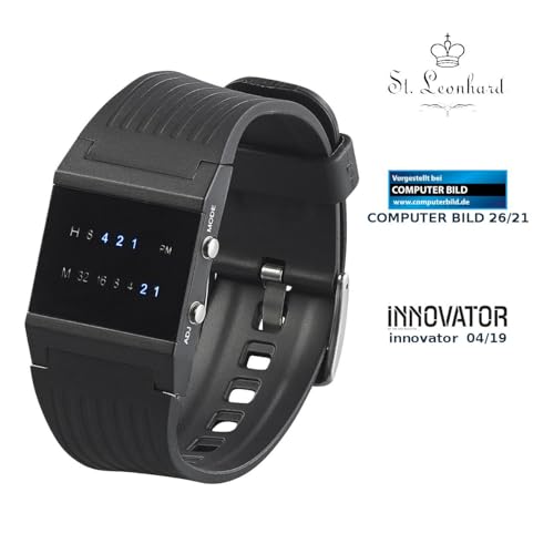 Orologi da polso da uomo - Orologio binario: Orologio da polso binario Future Line con display blu, per uomo (Orologio da polso digitale, Digitale Orologio da polso) - Gadget - Immagine 1
