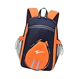 YIJU Mochila de tênis de mesa, bolsa de tênis, multifuncional, profissional, espaçosa, bolsa de transporte para raquete, para mulheres, homens, atletas, Azul Escuro