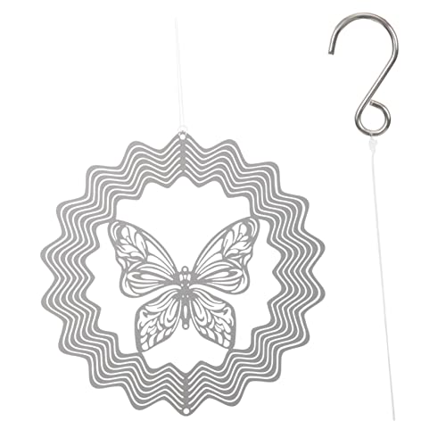 Toyvian Girandola Vento Sospesa in Metallo Decorazione Per Esterni Ruota Vento Per Finestre Terrazze e Soffitti