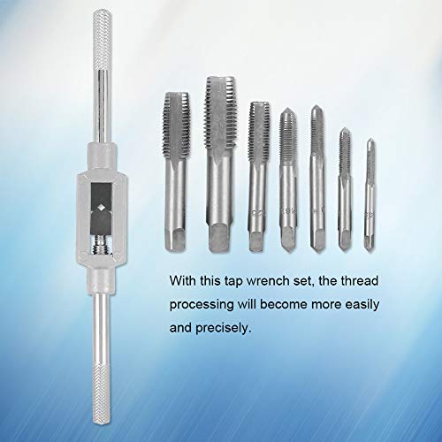 7Pcs Bearing Steel M3-M12 Tap With Tap Wrench Accessories Kit For Hand Tapping Operation #TOP1