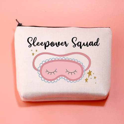 JXGZSO Slumber Party Sleepover Squad Makeup Bag - Eyelashes Bag for Pamper Party, Bachelorette Gift, Birthday Gift3
