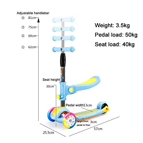 Find Bargain PLLP Child Foldable Scooter-Scooter Kick Toddler Kick with Adjustable Hnadlebar, 3-in-1...