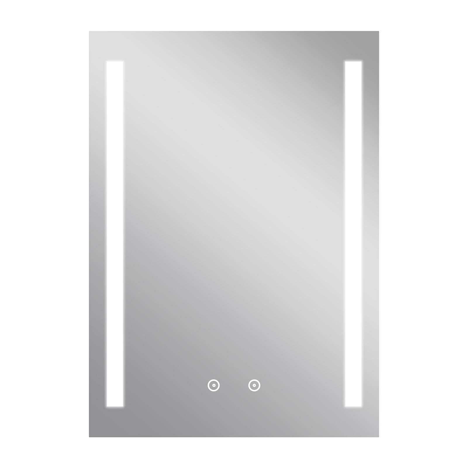 Buy 50x70cm LED Illuminated Bathroom Mirror with Shaver Socket Heated