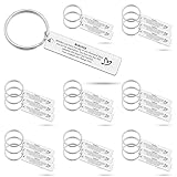 Heigebi 24pcs Sobriety & Recovery Gifts for Men & Women, Inspirational Keychains for Addiction, Cancer, AA & AA Gifts, Stainless Steel, 12*50MM