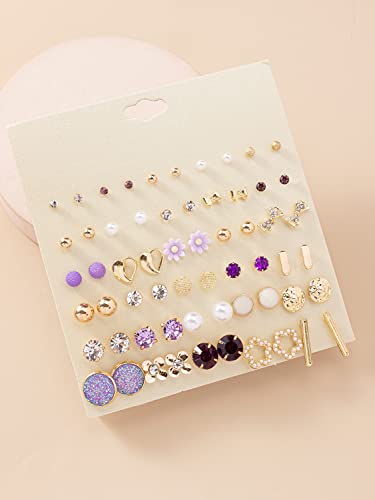 Image of Shining Diva Fashion 30 Pairs Combo Set Stylish Earrings for Women and Girls
