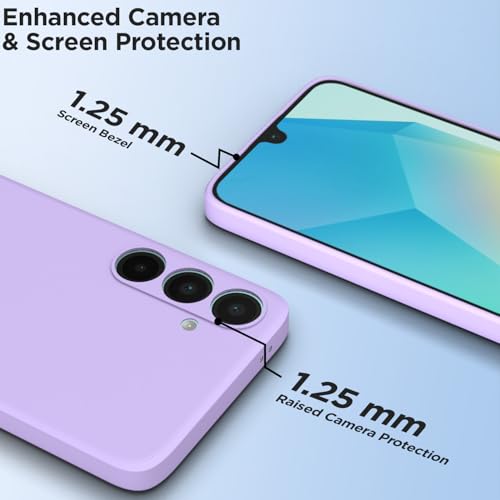 Image of Outlouders Back Cover for Samsung Galaxy A56 5G | Camera Protection | Durable Soft Matte Silicone Bumper Case (Purple)