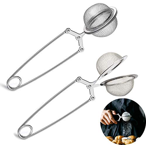 Fantasyon 2 Pieces Duster Flour Dispenser Shaker Flour Duster for Baking Powdered Sugar and Spices Dusting Wand Shaker Duster Sifter Dusting Wand for Sugar Flour and Spices