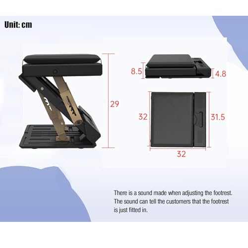 Foot Rest Under Desk Footrest: 4 Level Height Ergonomic Adjustable Footstools Folding Non-Slip Leg Rest with Massage Function Soft Footrest Pad for Car Office Home Gaming (Black) - Cosy Home Interiors Foot Rest Under Desk Footrest: 4 Level Height Ergonomic Adjustable Footstools Folding Non-Slip Leg Rest with Massage Function Soft Footrest Pad for Car Office Home Gaming (Black) - Image 7