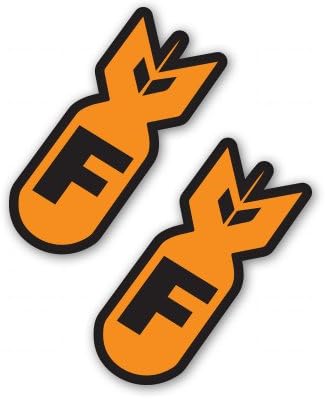 F Bombs Orange Set of 2 Vinyl Sticker - Car Window Bumper Laptop - Select Size