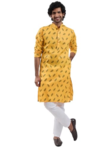 Kurta pour homme en mousseline de coton Mor Pankh imprimé VASTRAMAY
