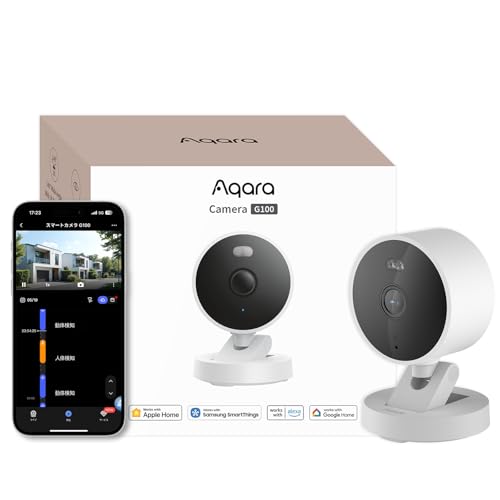 Aqara hƃJ X}[gJ G100   ybg ĎJ Op IP65h 2K 3MP 140xLp tJ[ ԊOiCgrW AIm vCoV[ی Alexa HomeKit GoogleHome