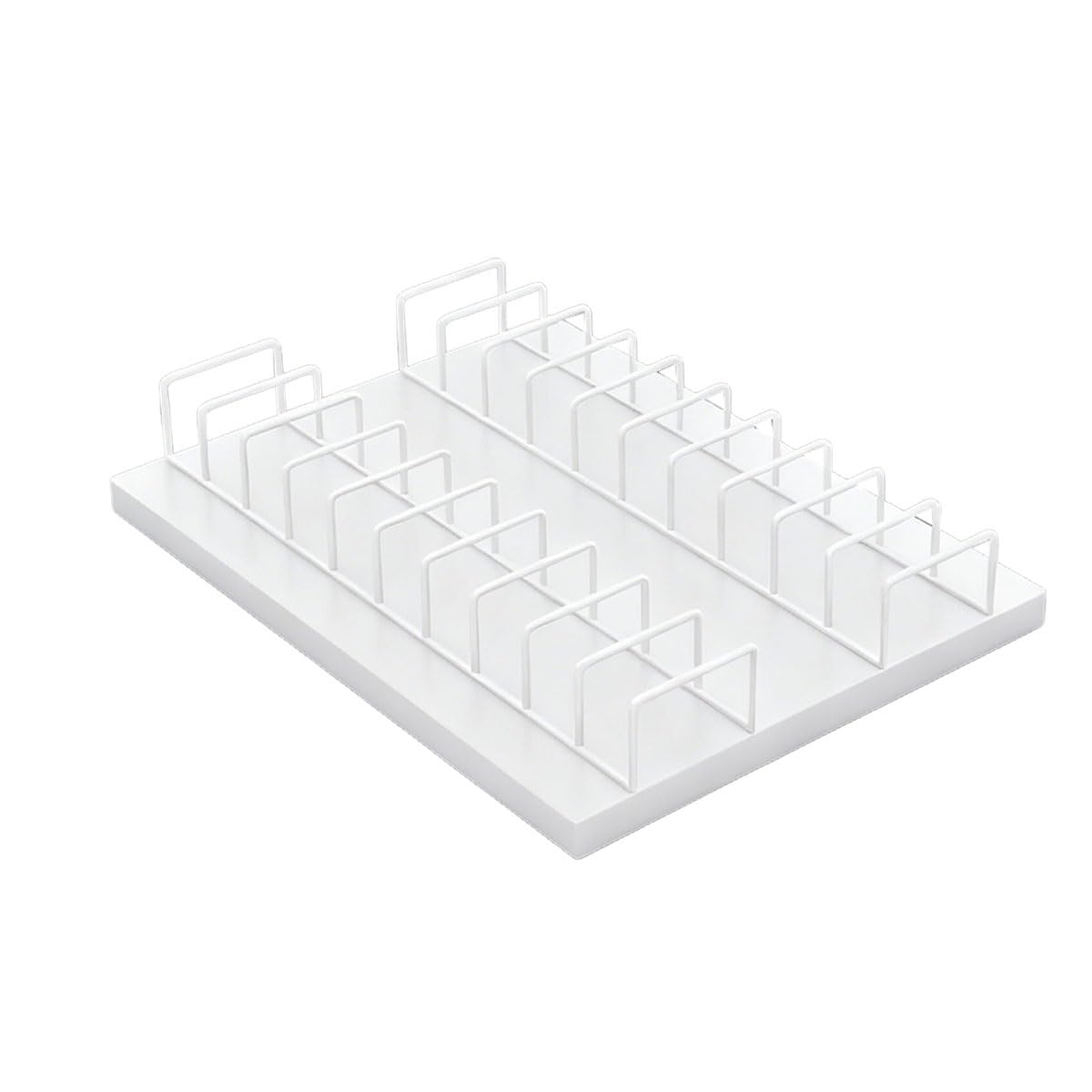 YNBSHGAA Tile Display Rack for Samples, 13x13.8x1in Desktop Organizer for Trade Shows Showrooms Retail Counters,White-13x13.8x1in