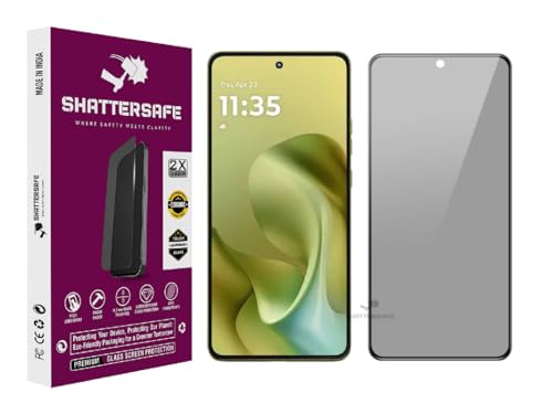 Image of Anti-Spy Privacy Tempered Glass Compatible For Motorola G86 Power 5G [Pack of 1]. 9H Hardness, Anti-Scratch, Edge-to-Edge Protection With Easy Installation Kit & Case Friendly Fit.