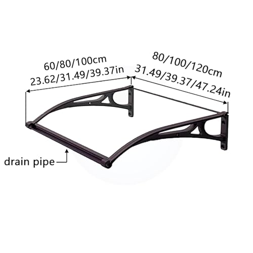 Toldo impermeable para puerta exterior con soportes de aluminio antichoque 8