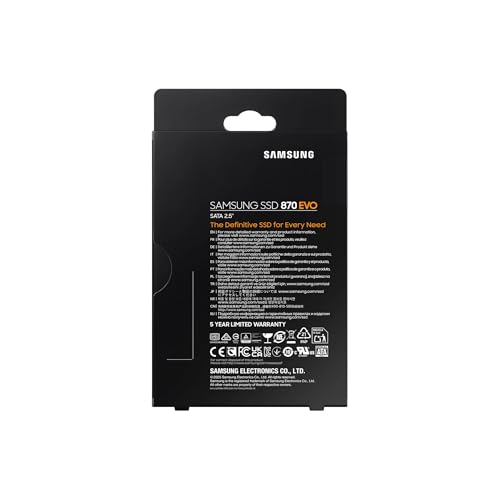 Image of Samsung SSD 870 EVO SATA III 2.5 inch 8TB, Read /Write Speeds Up to 560 /530 MB /s, Up to 4,800 Terabytes Written (MZ-77E8T0B /AM)