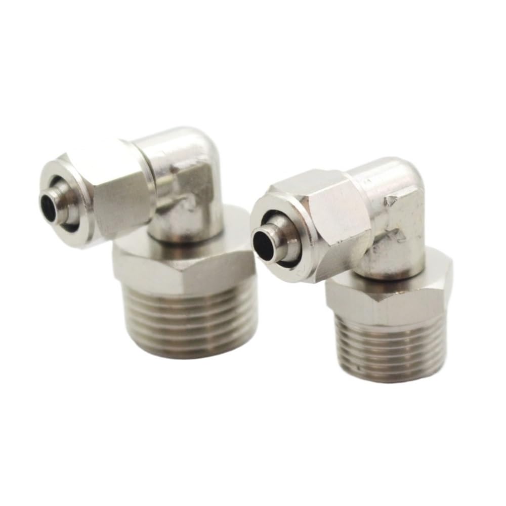 Pneumatyczna złączka obrotowa Kolanko wtykowe - Precyzyjny adapter rurowy z gwintem do rur metalowych, 1 szt.(12mmx1/2inch)