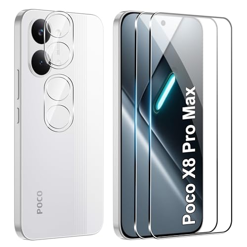 Suttkue Screen Protectors with Camera Lens Protectors (2+2 pack)