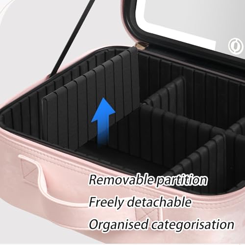 Miroir LED 3 modes pour trousse maquillage rechargeable de voyage - 6