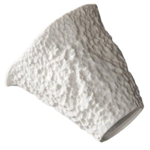 Artibetter Pichet à Sauce Motif Rocheux Unique en Céramique Blanche 200ml Saucière Polyvalente et Fiable pour Hôtels et Restaurants